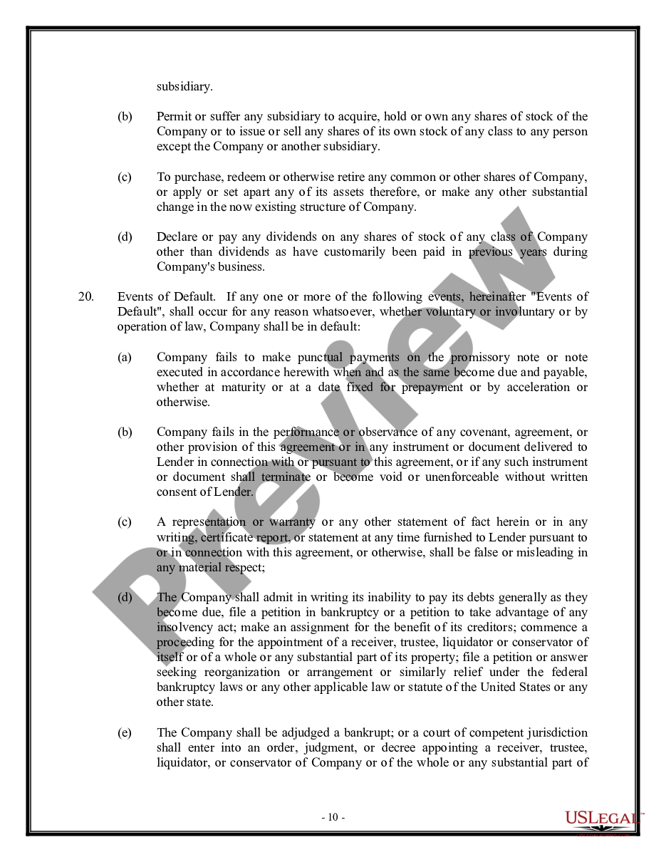 page 9 Loan Agreement - Long Form preview