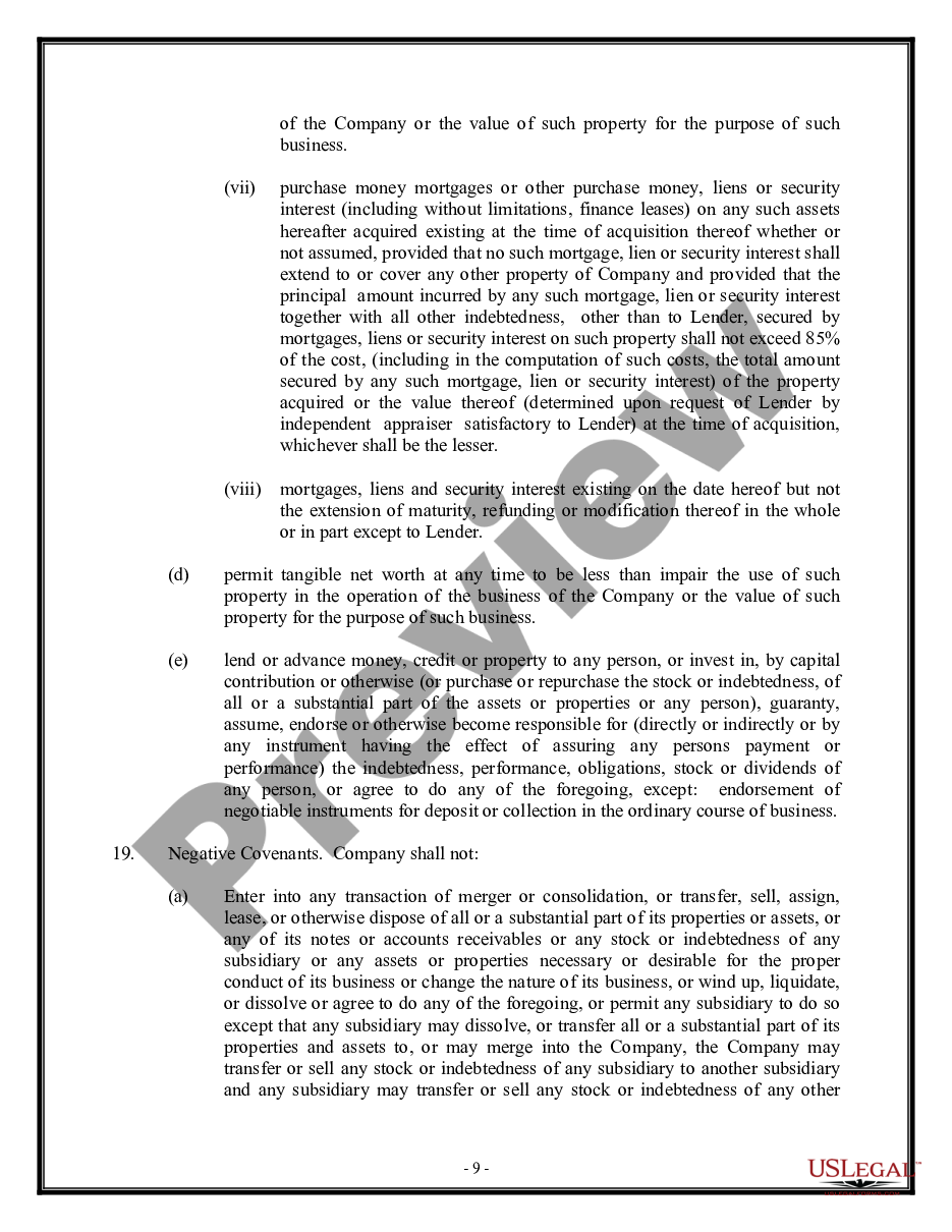 page 8 Loan Agreement - Long Form preview