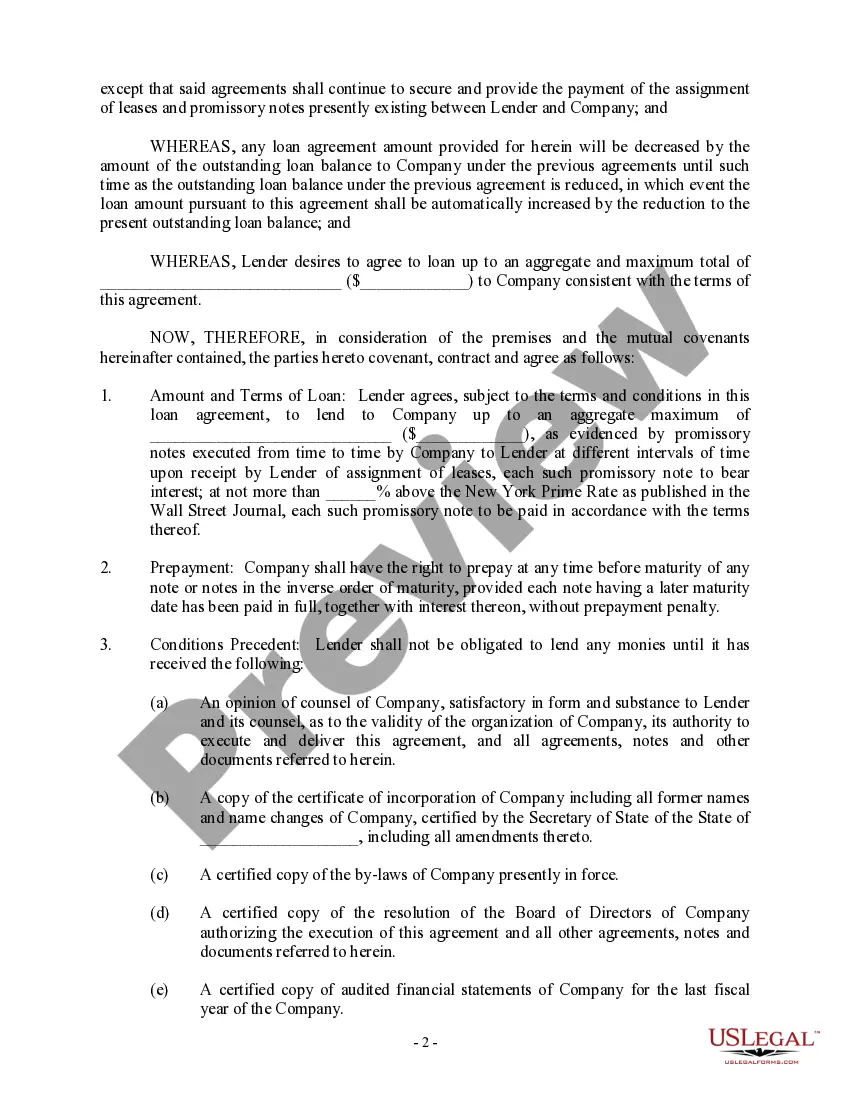 Get Loan Agreement - Long Form Preview Loan Agreement - Long Form
