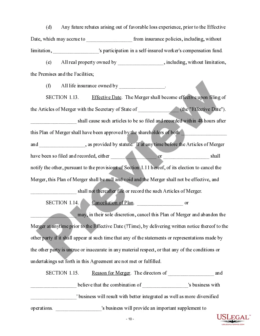 Get Merger Agreement Preview Merger Agreement