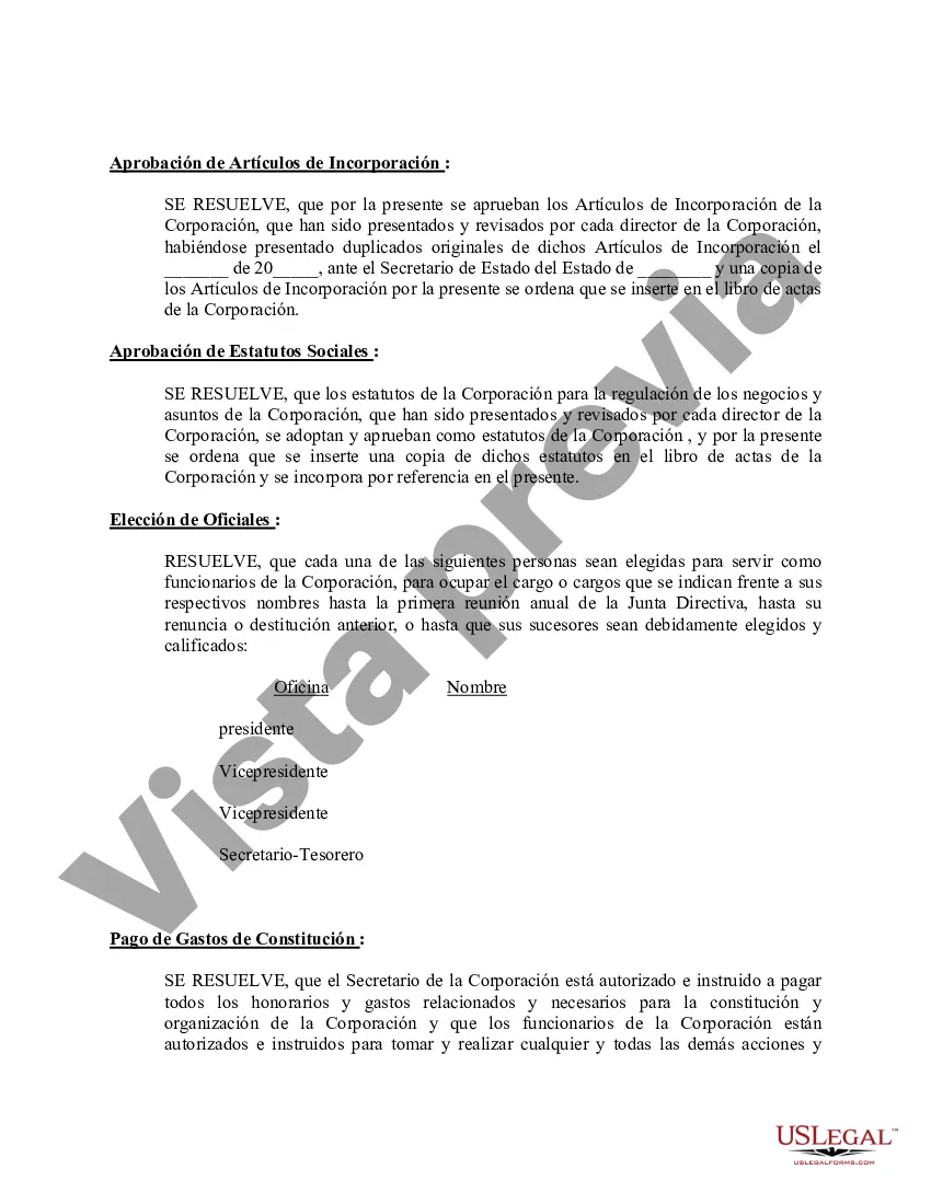 Preview Actas para Corporación