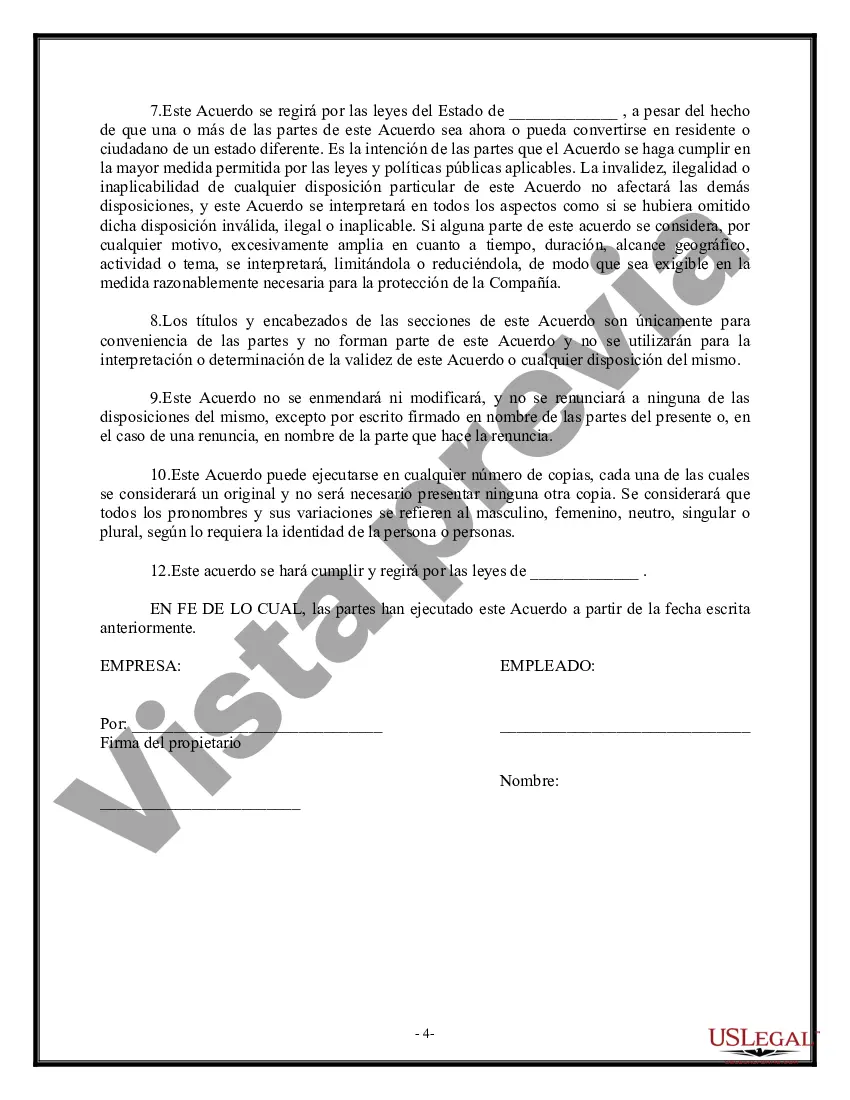 Preview Acuerdos de Confidencialidad - No Competencia en el Empleo