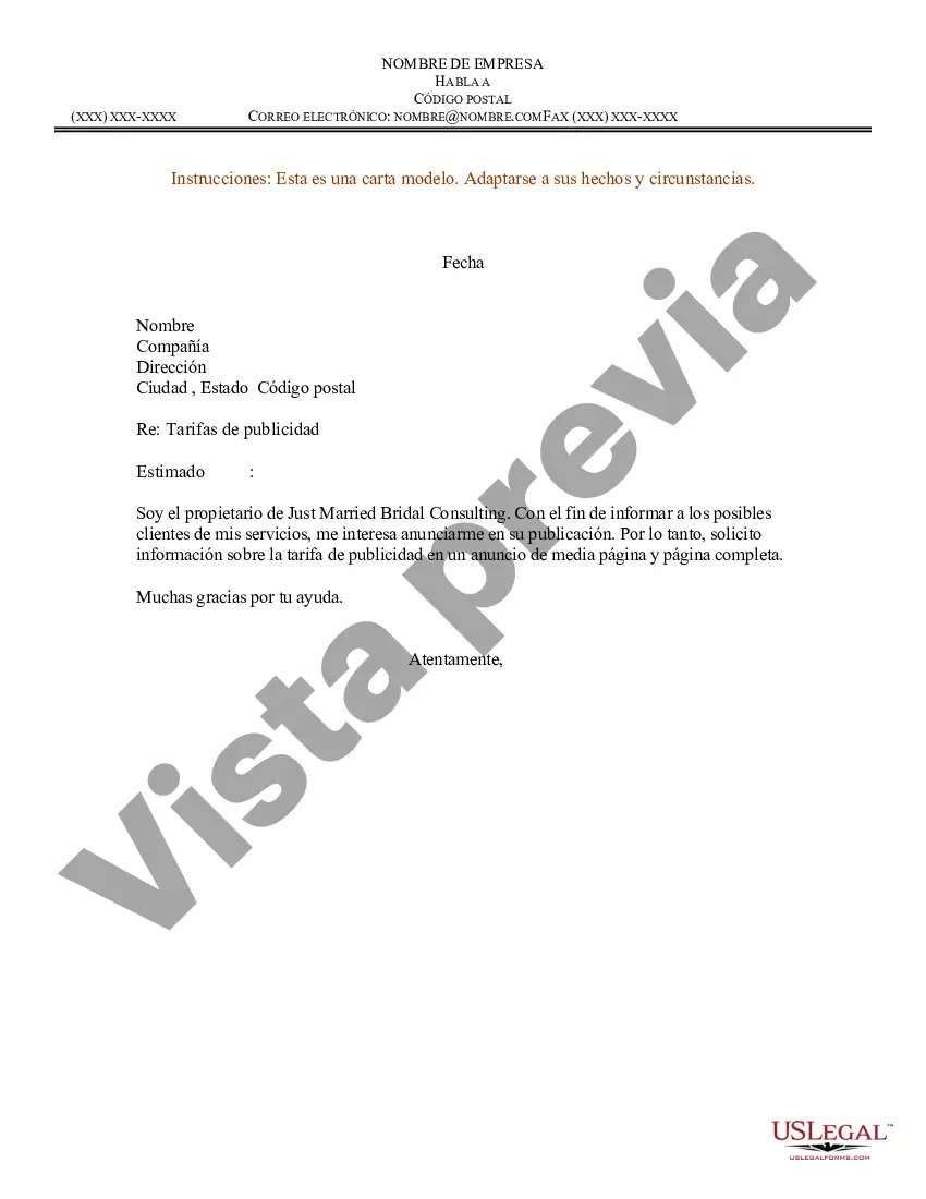 Preview Ejemplo de carta para tarifas publicitarias