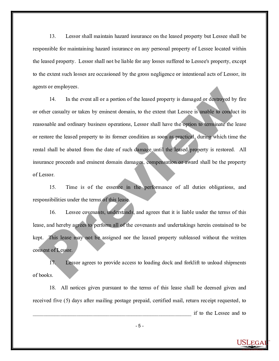 page 4 Office Space Lease Agreement preview