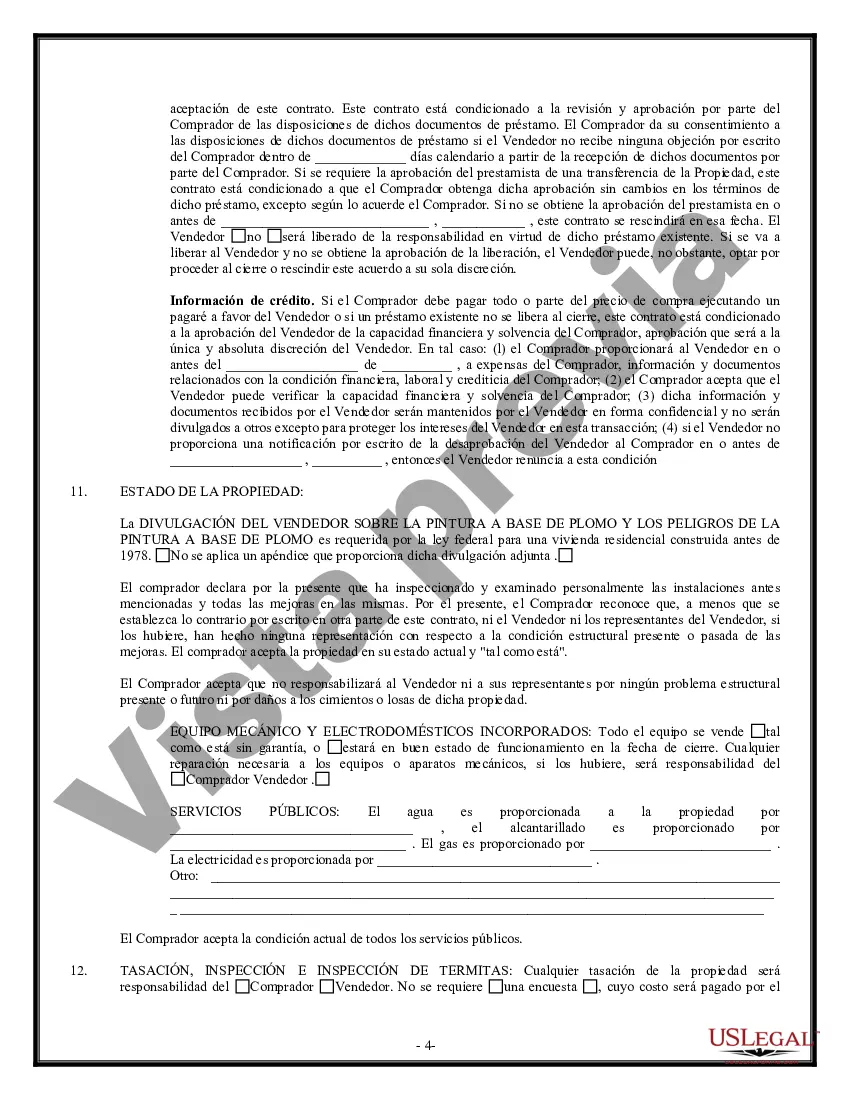Preview Opción de Compra y Venta de Bienes Raíces - Vivienda Residencial