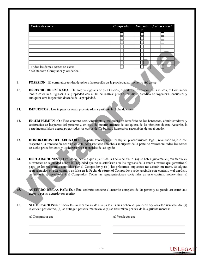 Preview Opción De Compra Y Venta De Bienes Raíces - Edificio Comercial