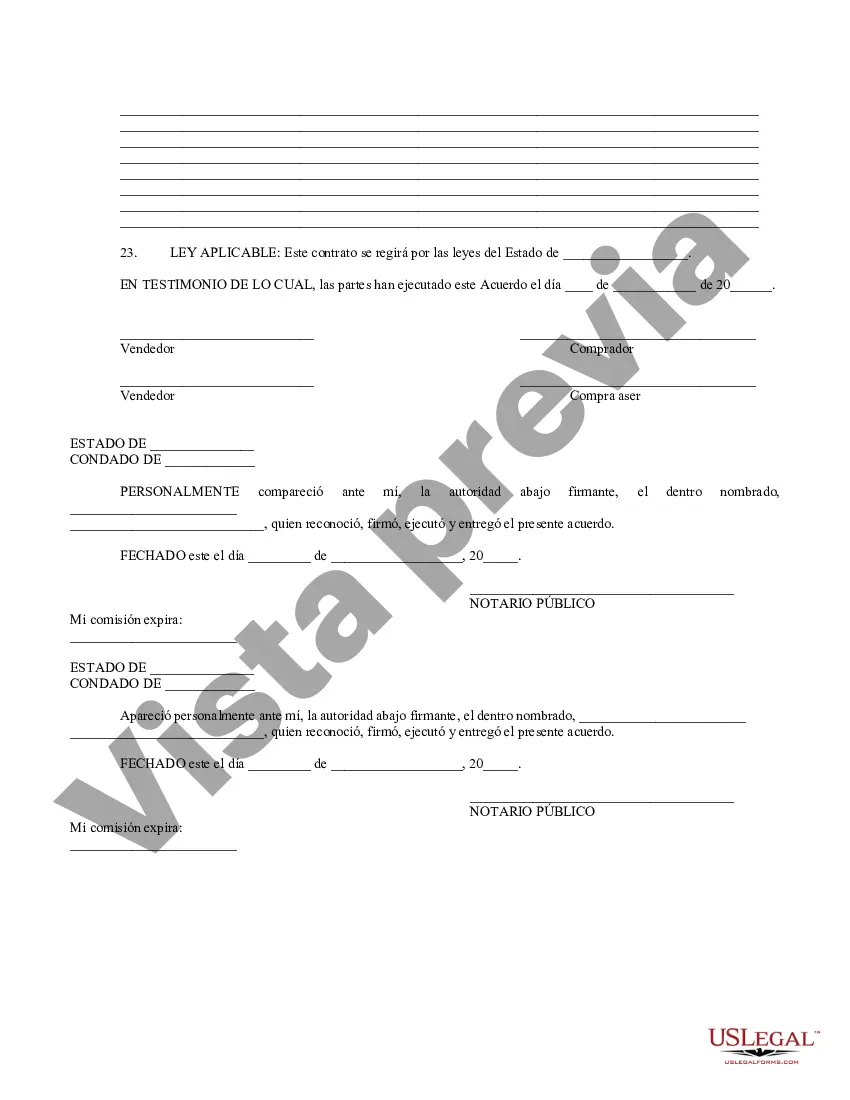 Preview Opción de Compra y Venta de Bienes Inmuebles - Formulario General