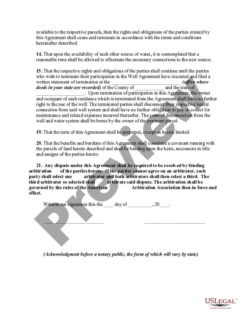 Get Shared Well Agreement for Car Preview Shared Well Agreement for Car