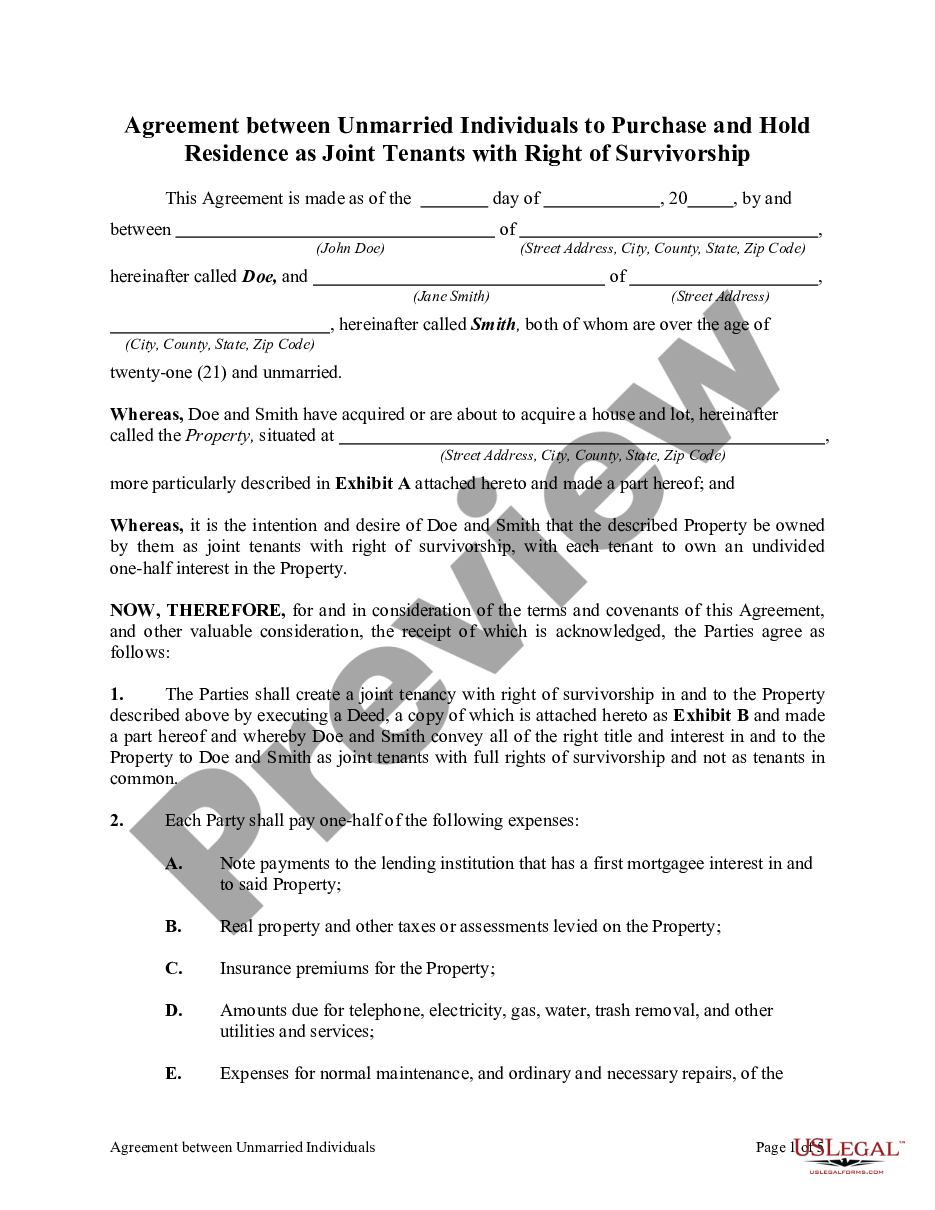 Mississippi Agreement Between Unmarried Individuals To Purchase And Hold Residence As Joint 4404