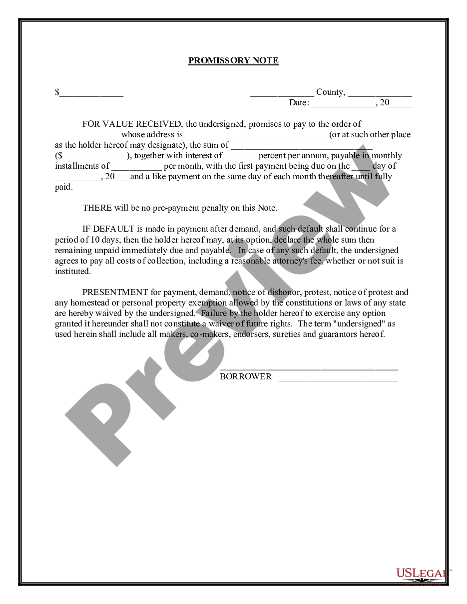 Texas Promissory Note With Installment Payments Note Payments Us Legal Forms 4726