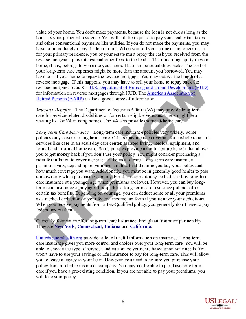 Preview Medicaid Long Term Care Handbook, Planner, and State Resource Guide