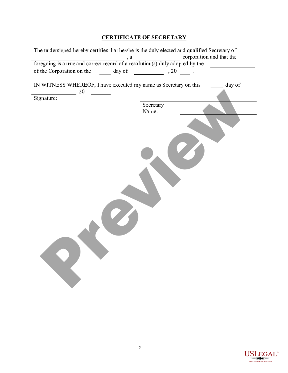 page 1 Authority to Borrow Money - Resolution Form - Corporate Resolutions preview