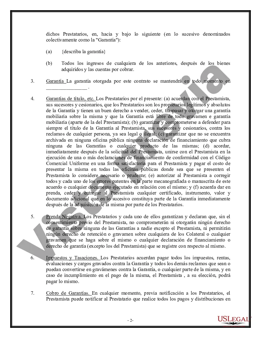 Preview Contrato de Garantía para Pagaré