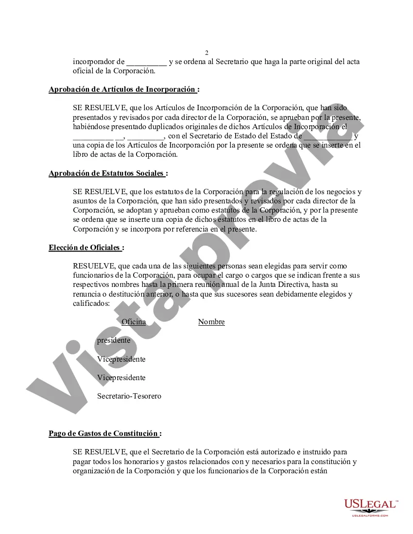 Preview Formulario de Resolución para Sociedad Anónima