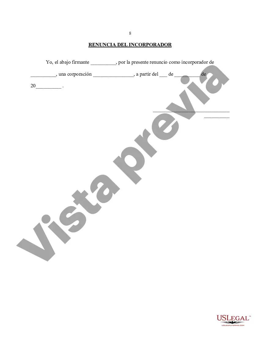 Preview Formulario de Resolución para Sociedad Anónima