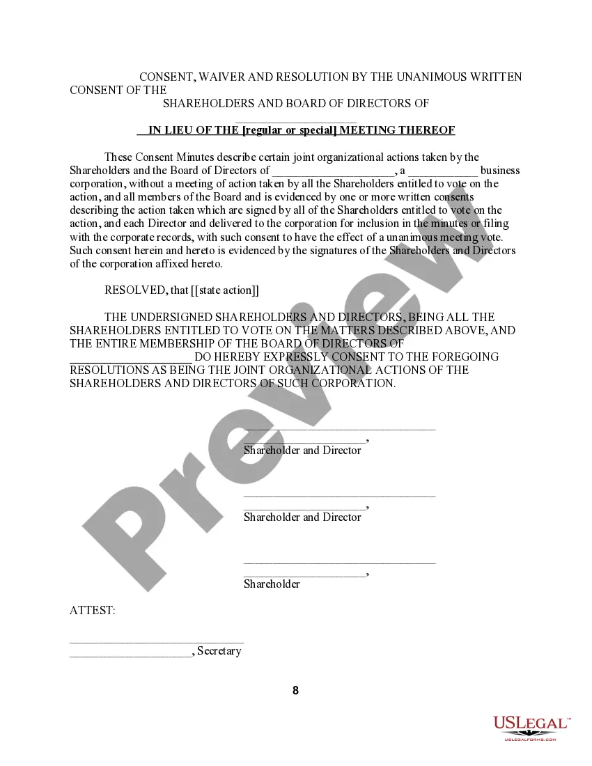 Get Resolution Form for Corporation Preview Resolution Form for Corporation