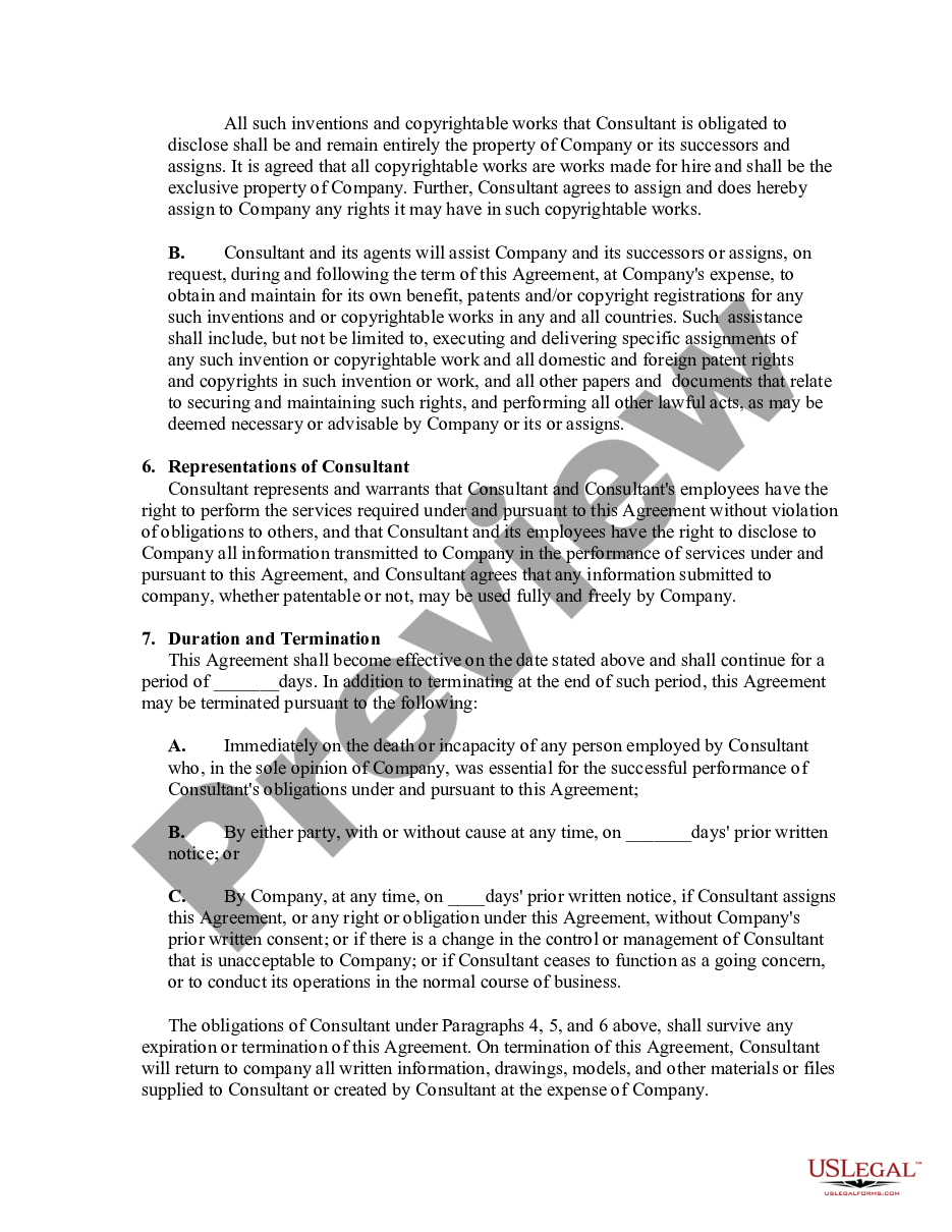 page 2 Employment Agreement between Company and Consultant with Confidentiality Agreement preview