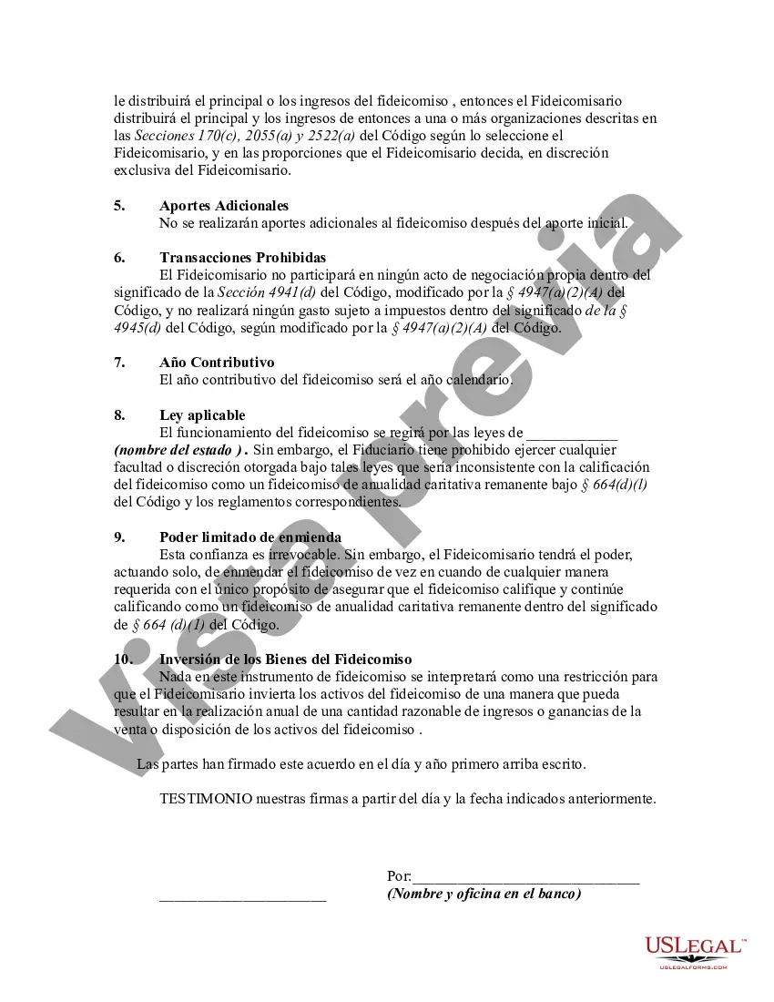 Preview Remanente Caritativo Inter Vivos Anualidad Fideicomiso