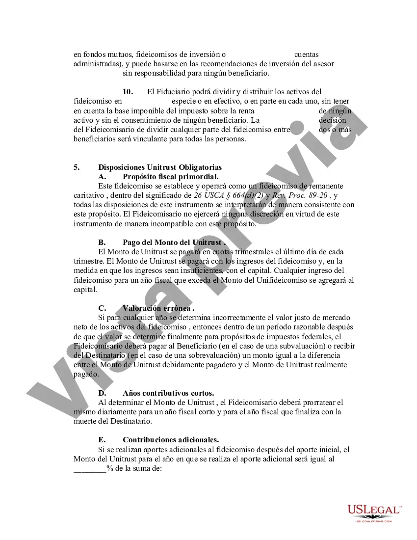 Preview Remanente Caritativo Acuerdo Unitrust Inter Vivos
