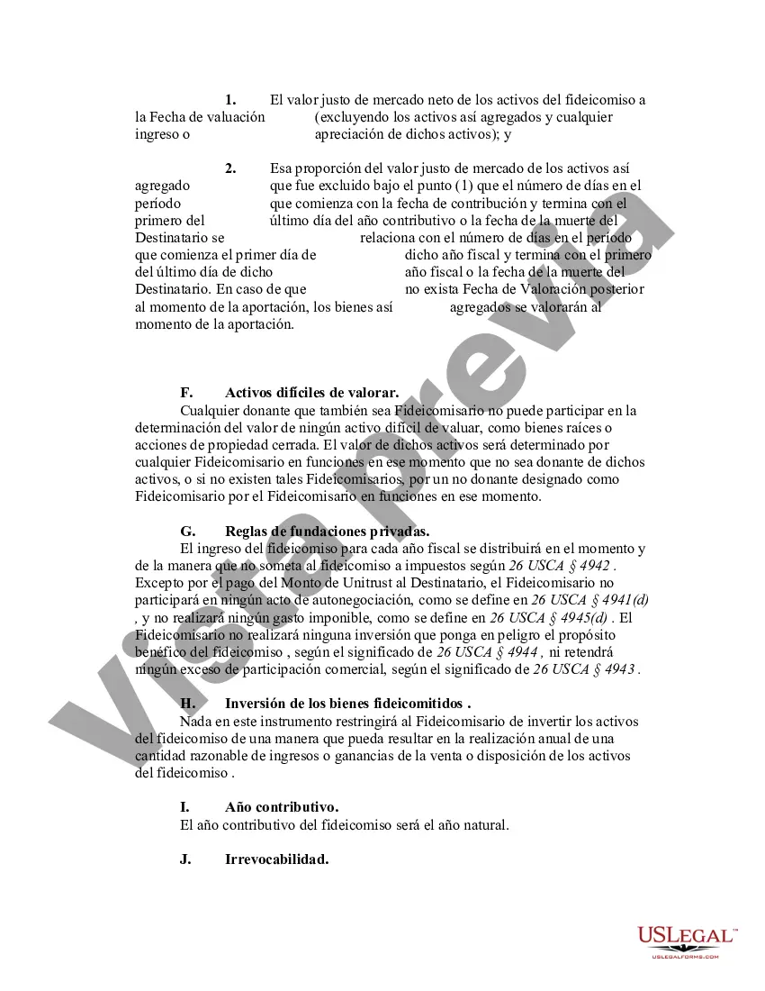 Preview Remanente Caritativo Acuerdo Unitrust Inter Vivos