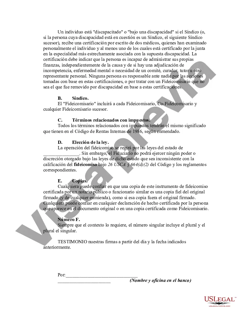 Preview Remanente Caritativo Acuerdo Unitrust Inter Vivos