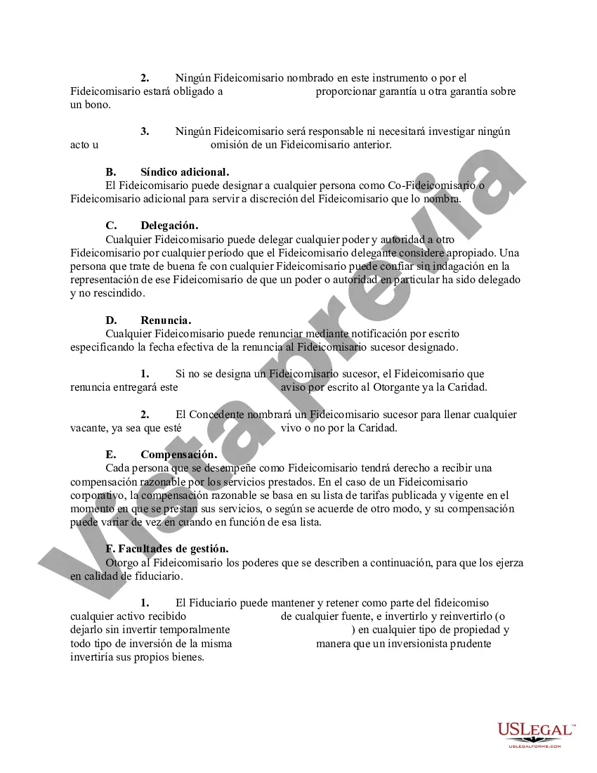 Preview Fideicomiso benéfico de anualidades de plomo Inter Vivos