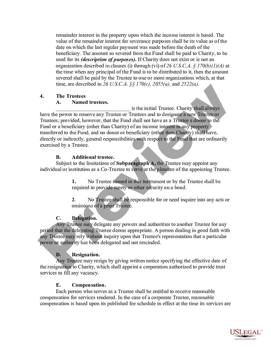 page 1 Pooled Income Fund with Declaration of Trust by Charitable Organization preview