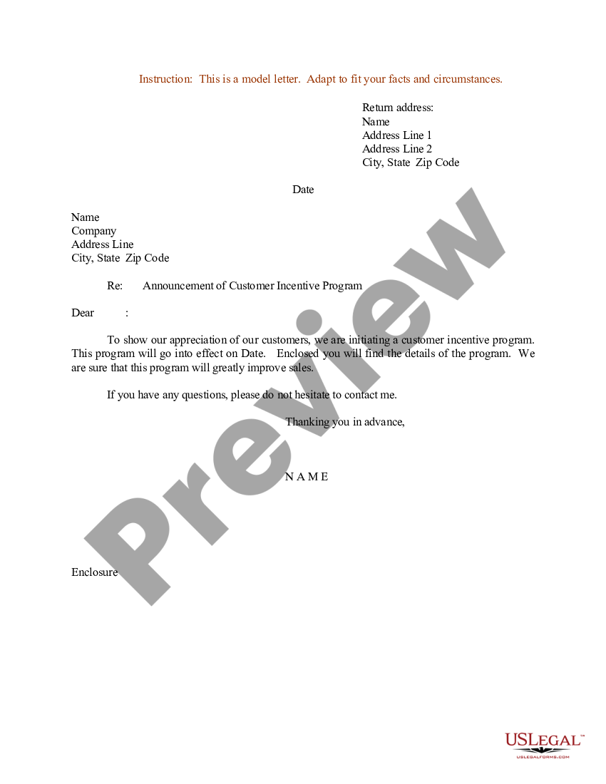 north-dakota-sample-letter-for-announcement-of-customer-incentive