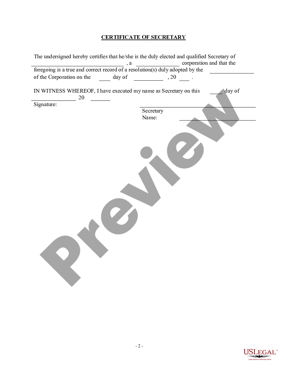 page 1 Borrow Money on Promissory Note - Resolution Form - Corporate Resolutions preview
