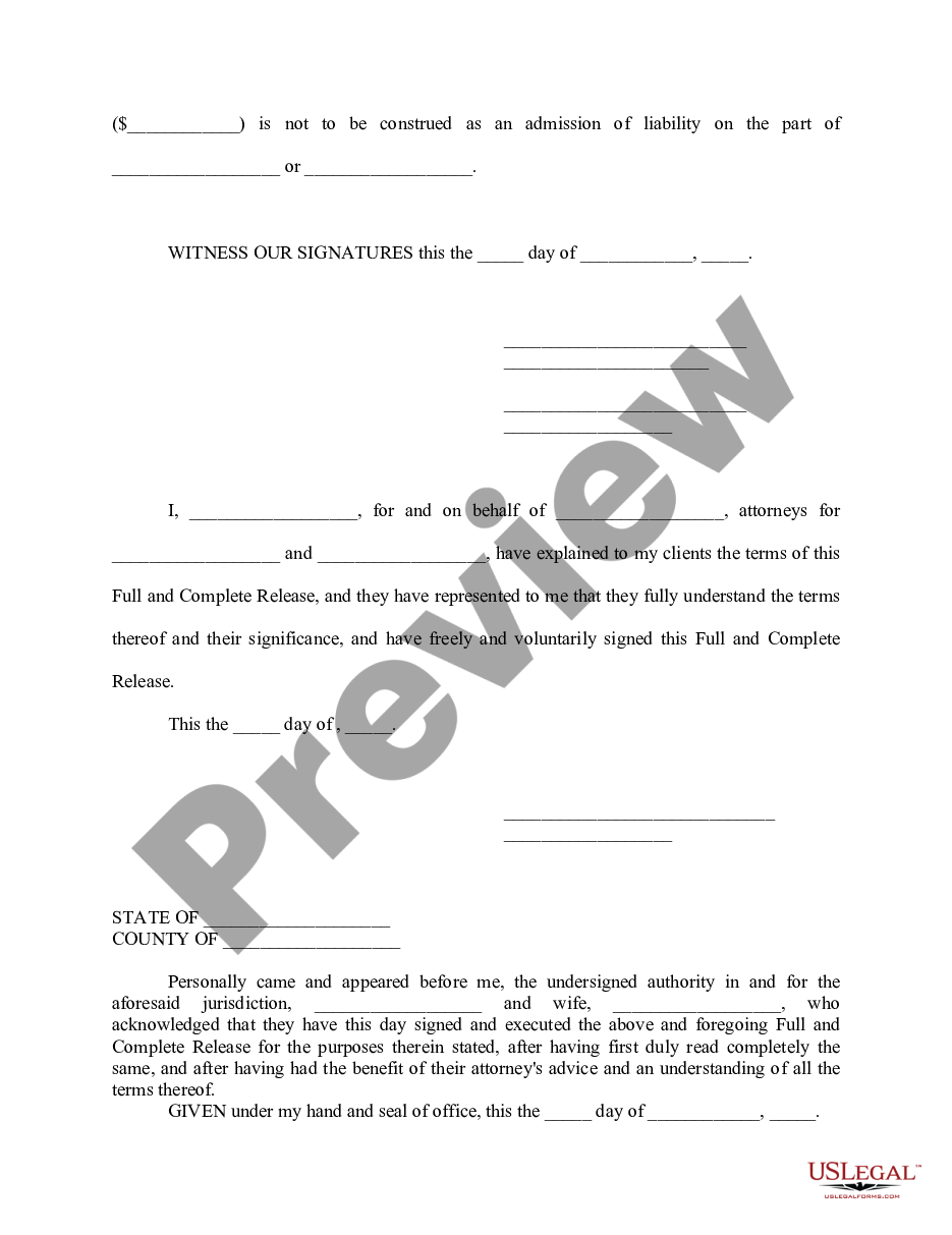 page 3 Settlement Agreement Auto Accident preview