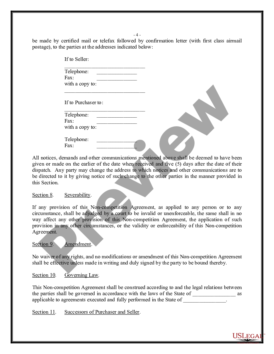 page 3 Sale of Business - Noncompetition Agreement - Asset Purchase Transaction preview