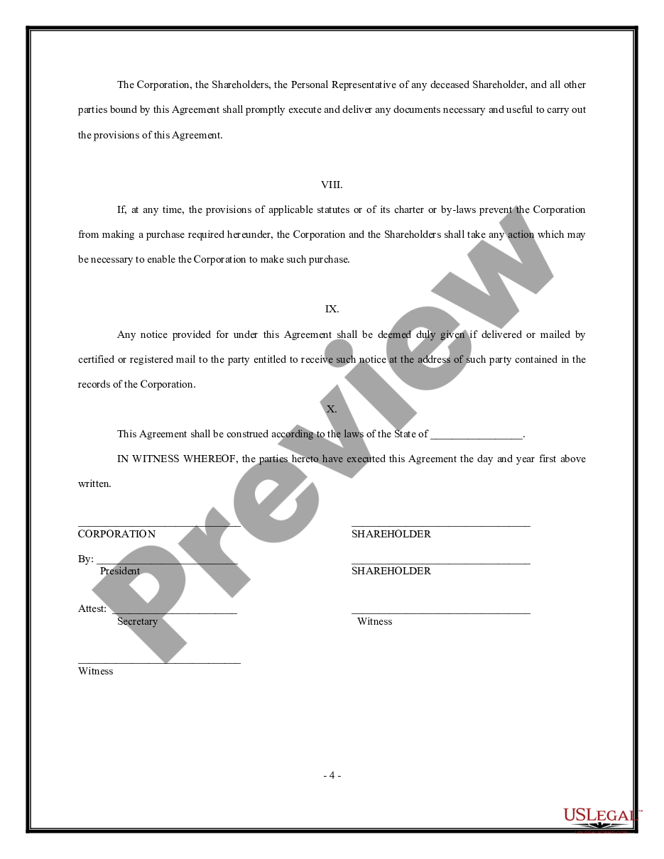 page 3 Shareholders Agreement - Short Form preview