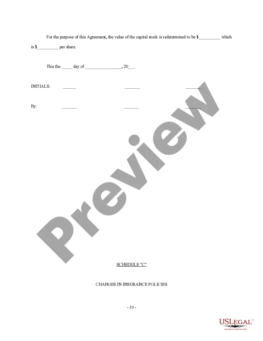 Preview Stock Retirement Agreement