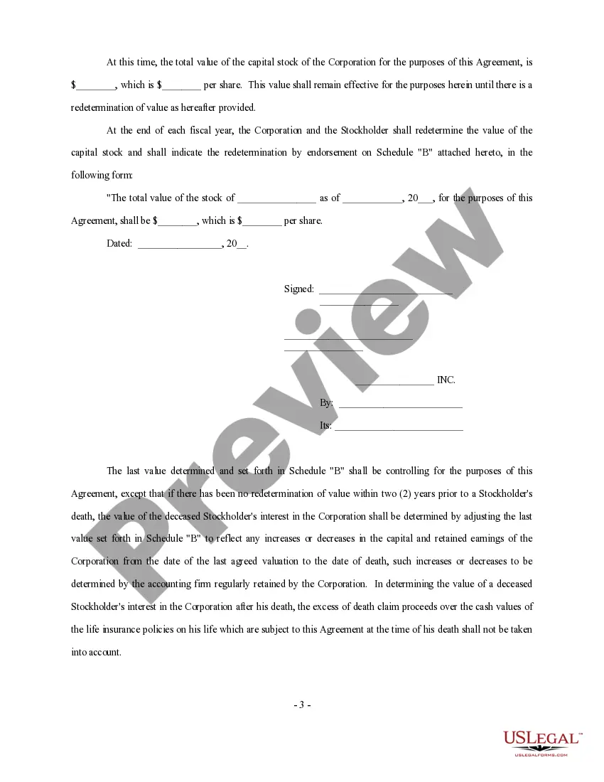Preview Stock Retirement Agreement