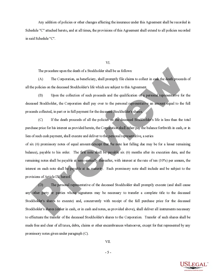 Preview Stock Retirement Agreement