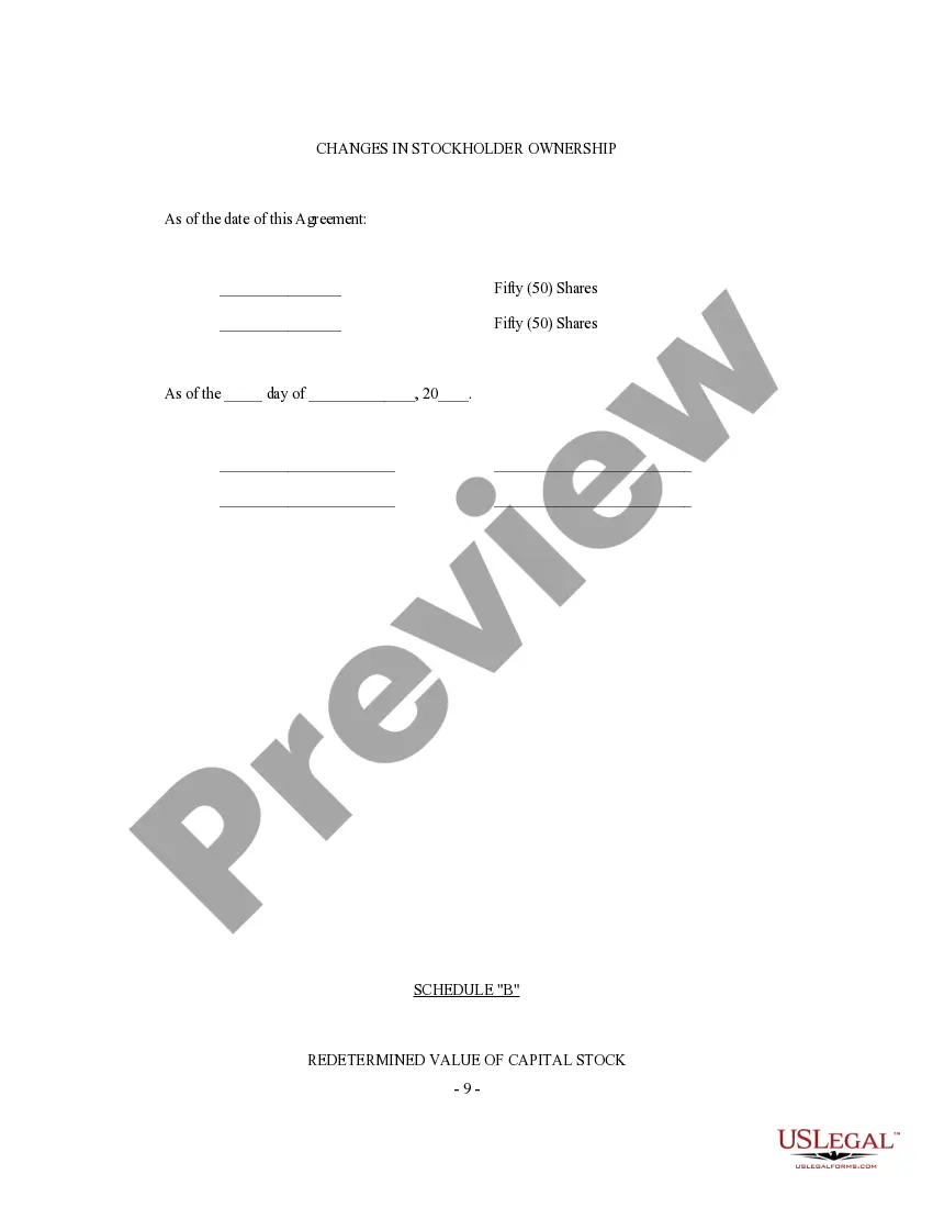 Preview Stock Retirement Agreement