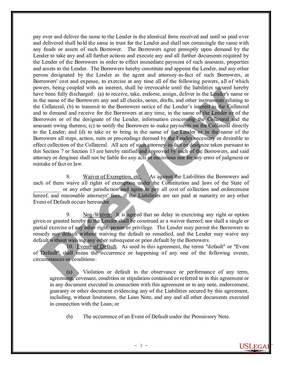 page 2 Security Agreement - Long Form preview