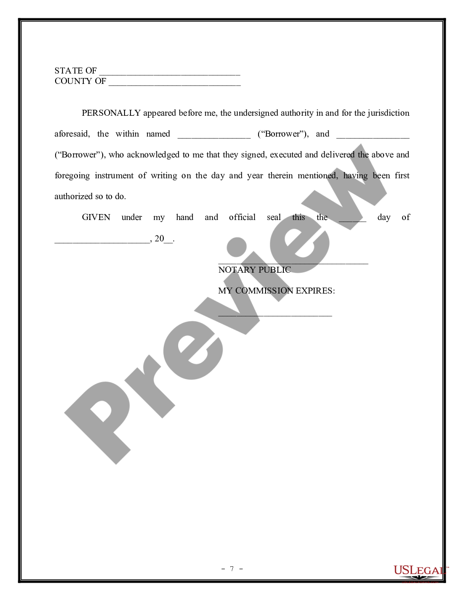 page 6 Security Agreement - Long Form preview