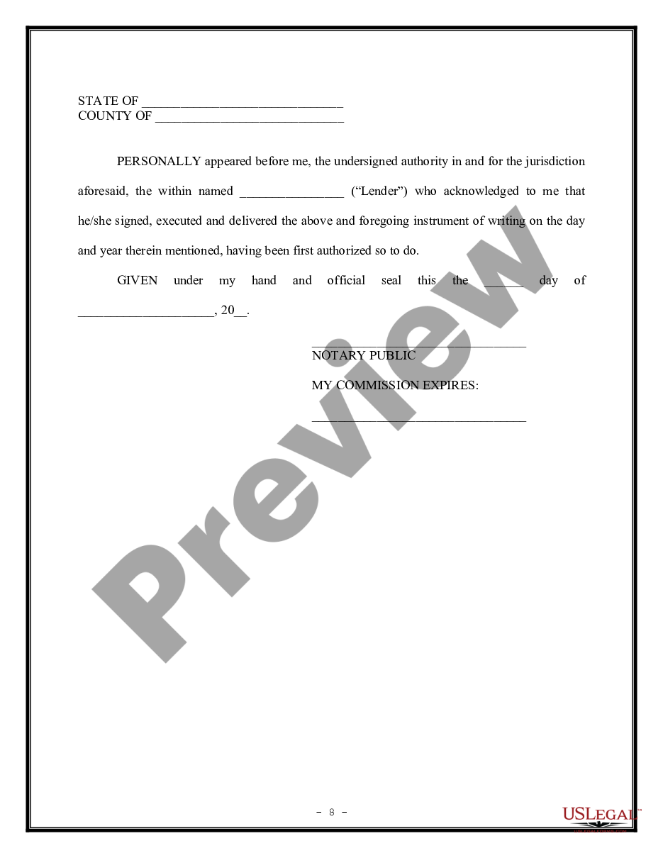 page 7 Security Agreement - Long Form preview