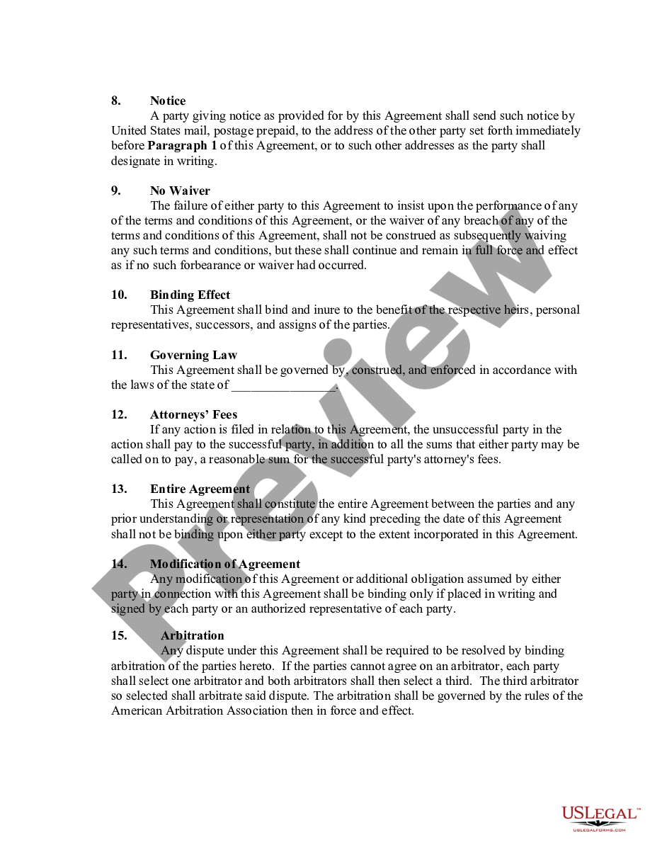 page 2 Agreement to Pressure or Power Wash Building preview