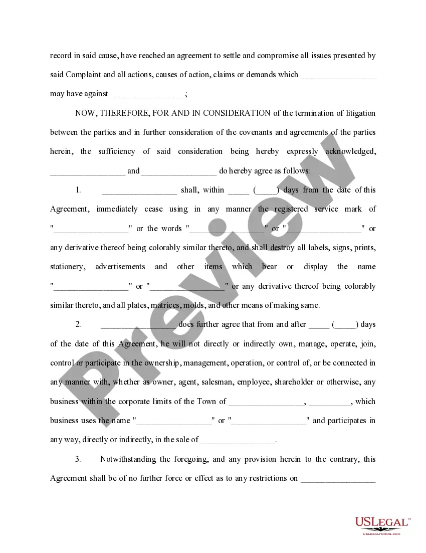 Get Settlement Agreement Tradename Preview Settlement Agreement Tradename