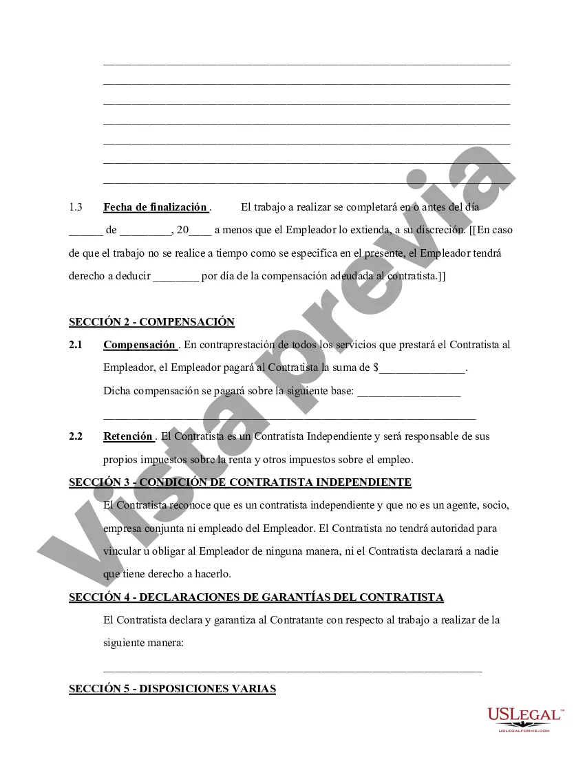 Preview Contrato de Servicios - Trabajo con Bulldozer