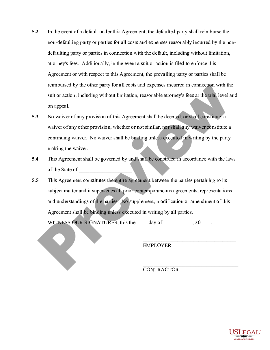 page 2 Services Contract - Dozer Work preview
