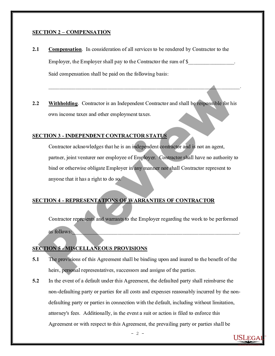 page 1 Services Contract - Electrical preview