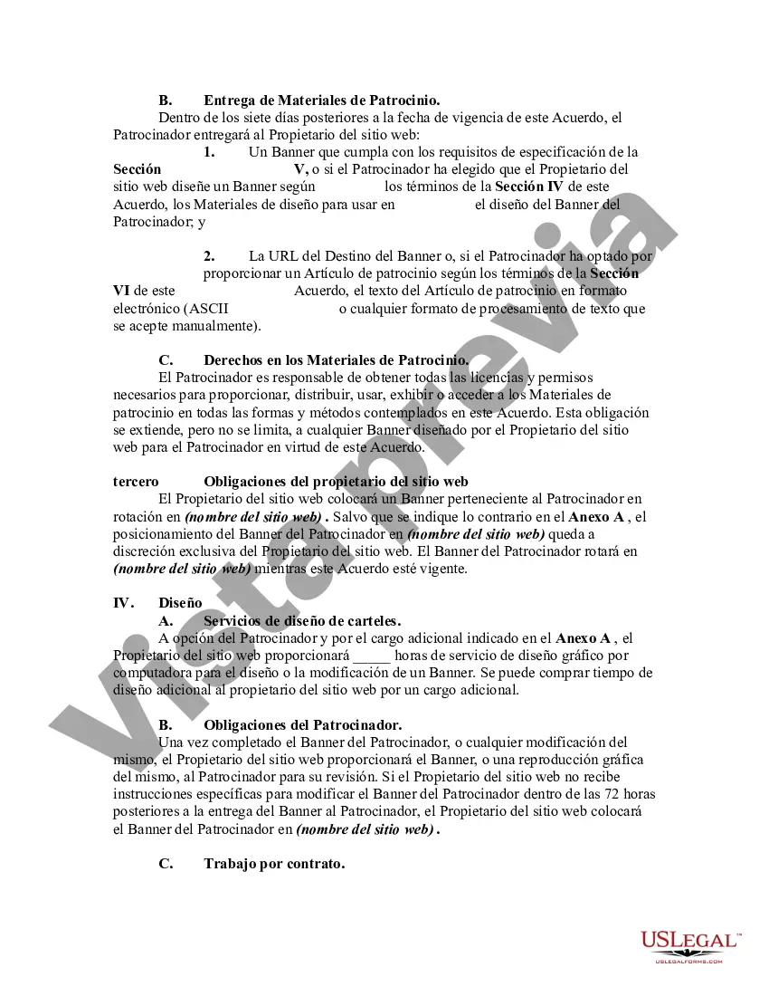 Preview Acuerdo entre el propietario del sitio web y el patrocinador