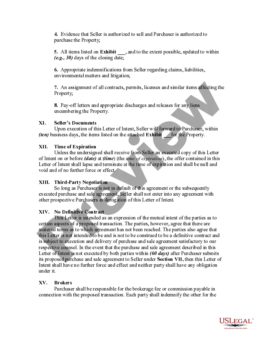 Get Letter of Intent as to Sale and Purchase of Commercial Property Preview Letter of Intent as to Sale and Purchase of Commercial Property