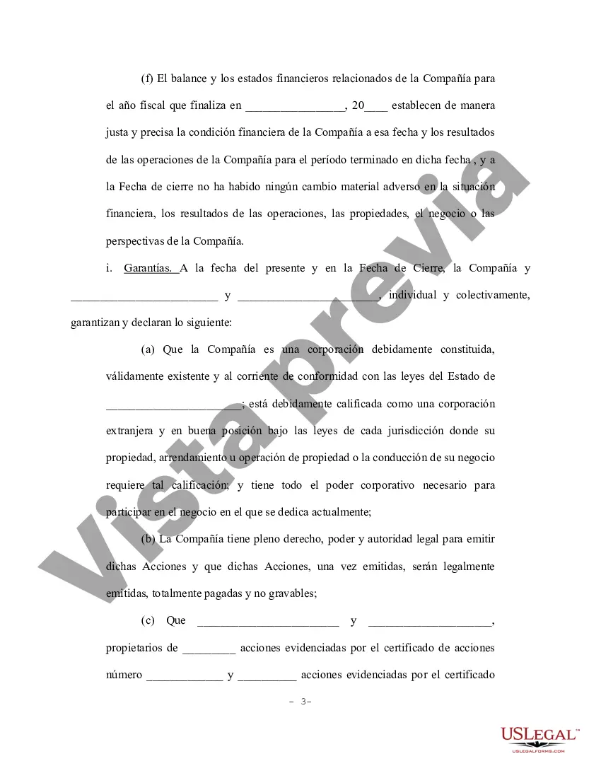 Preview Contrato de compraventa de acciones - Formato largo