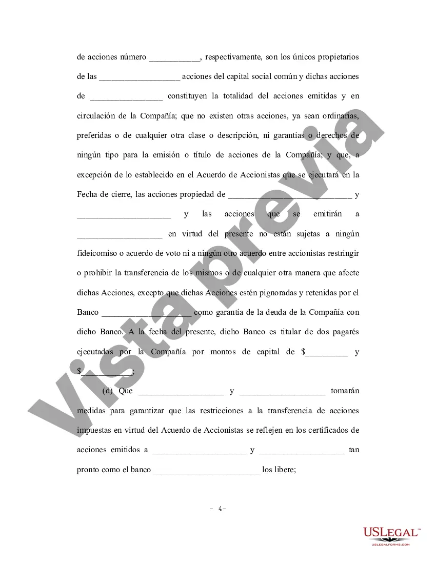 Preview Contrato de compraventa de acciones - Formato largo