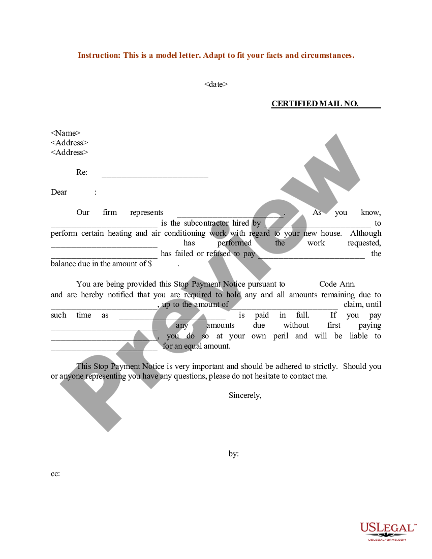 Stop Payment Letter For Lost Cheque Us Legal Forms 