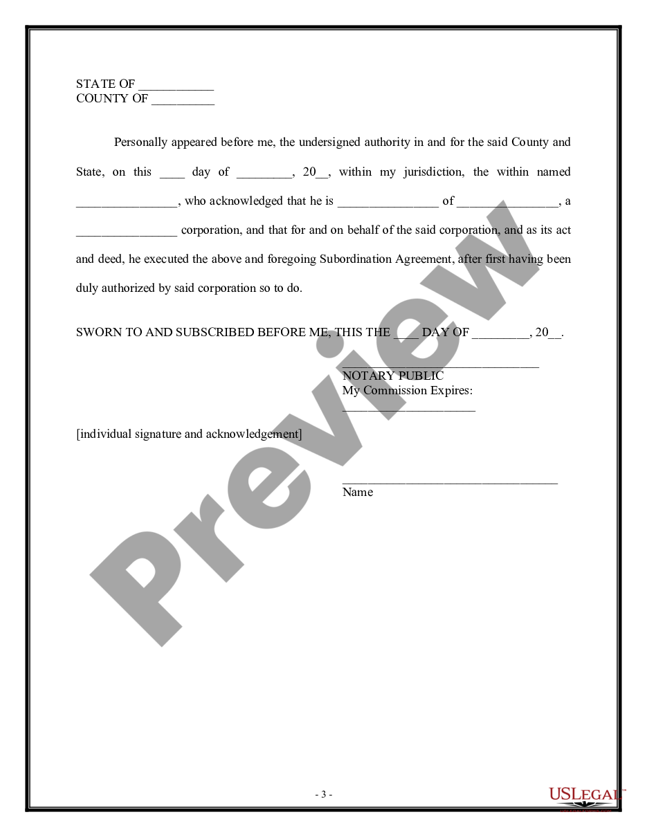 page 2 Subordination Agreement - Lien preview